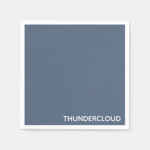 Serviette En Papier Nom de la couleur gris-bleu du nuage-tonnerre