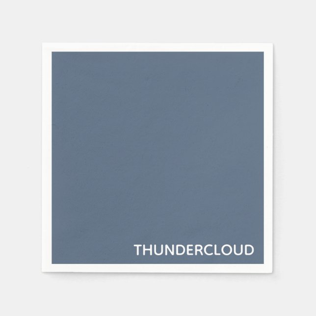Serviette En Papier Nom de la couleur gris-bleu du nuage-tonnerre (Devant)