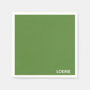 Serviette En Papier Nom de la couleur verte Loerie