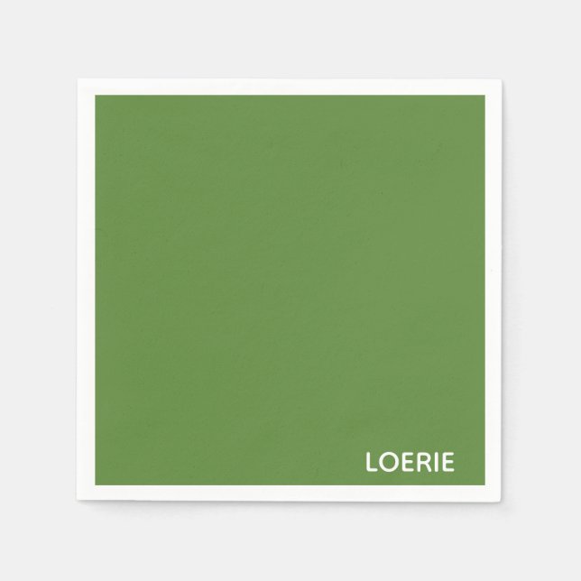 Serviette En Papier Nom de la couleur verte Loerie (Devant)