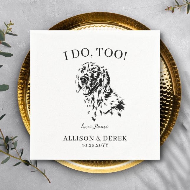 Serviette En Papier Nom de l'animal Golden Retriever Dessin Chien Mari (Créateur téléchargé)