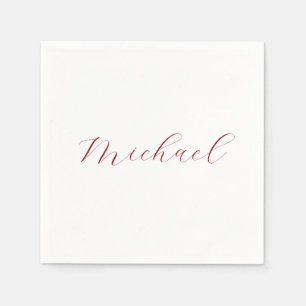 Serviette En Papier Nom d'écriture professionnelle minimaliste moderne