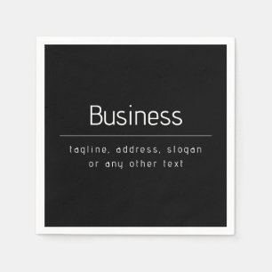 Serviette En Papier Nom d'entreprise minimal moderne & autres informat