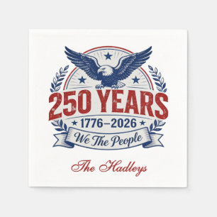 Serviette En Papier Nom du 250e anniversaire de l'Amérique