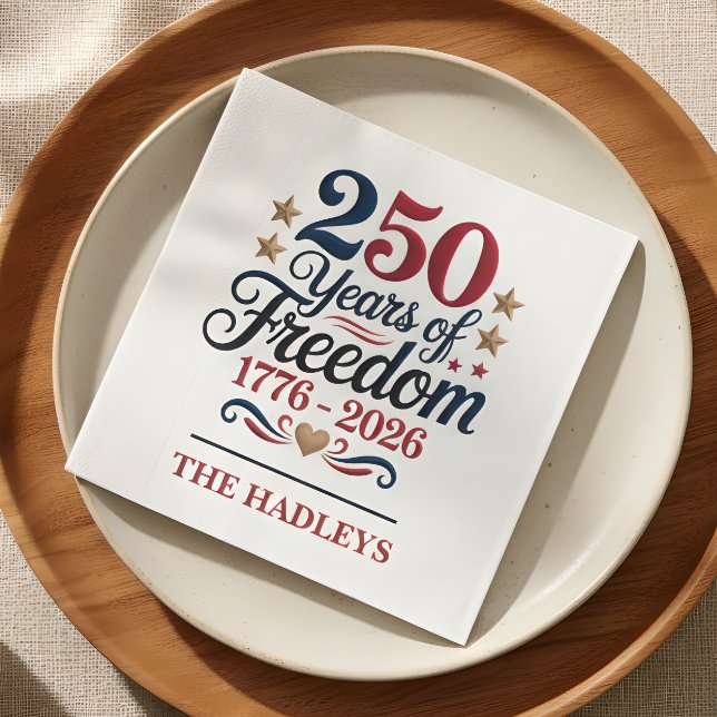 Serviette En Papier Nom du 250e anniversaire de l'Amérique (Créateur téléchargé)