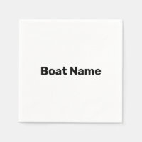 Nom du bateau Modèle de texte blanc et noir
