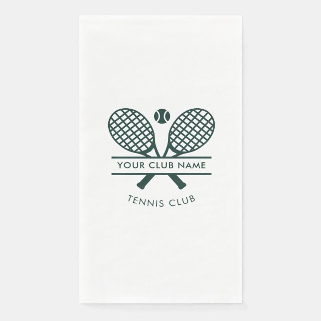 Serviette En Papier Nom du club de sport Raquette de tennis Motif Logo (Devant)