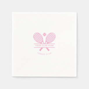 Serviette En Papier Nom du club Tennis Team Pink Motif Toute couleur