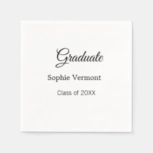 Serviette En Papier Nom du diplômé promotion 20XX félicitations minima