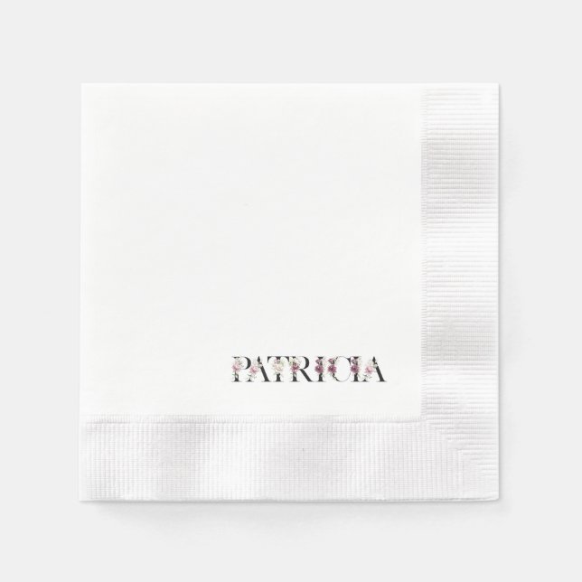Serviette En Papier Nom Patricia (Devant)