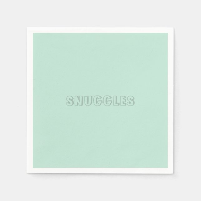 Serviette En Papier Nom personnalisable "Snuggles" (Devant)