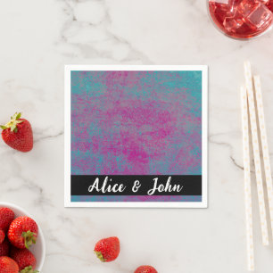Serviette En Papier Nom personnalisable texture de grunge Abstraite