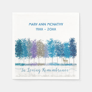 Serviette En Papier Nom Personnalisé Dans Les Arbres Du Souvenir Cerf
