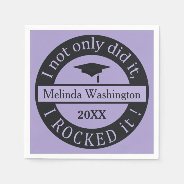 Serviette En Papier Nom personnalisé de la graduation et serviettes pa (Devant)