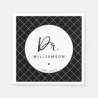 Nom personnalisé Dr Minimaliste Docteur Graduation