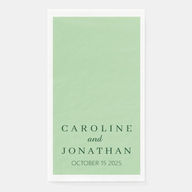 Serviette En Papier Nom personnalisé écriture moderne stylée. (Devant)