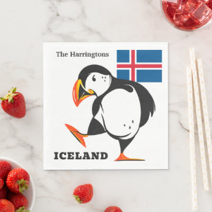 Serviette En Papier Nom personnalisé Islande