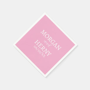 SERVIETTE EN PAPIER NOM PERSONNALISÉ MARIAGE MODERNE STYLÉ
