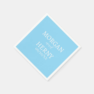 SERVIETTE EN PAPIER NOM PERSONNALISÉ MARIAGE MODERNE STYLÉ