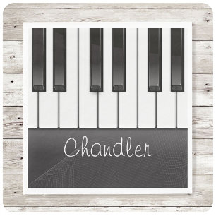 Serviette En Papier NOM personnalisé Pianist Piano Keys professeur de 