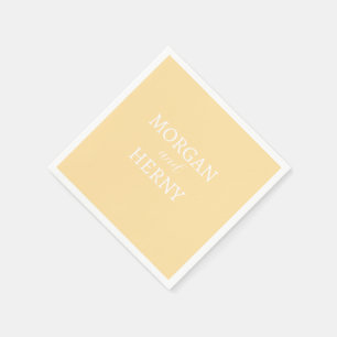 SERVIETTE EN PAPIER NOM PERSONNALISÉ STYLE MODERNE COULEUR BEIGE MARIA