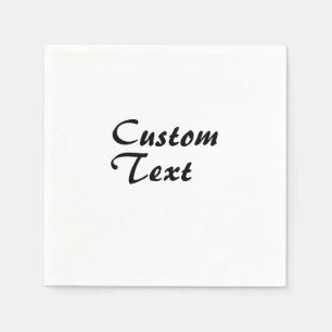 Serviette En Papier Nom personnalisé Texte personnalisé