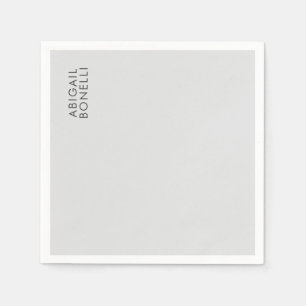 Serviette En Papier Nom propre minimaliste moderne professionnel plain