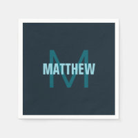 Nom simple en gras personnalisable en monogramme