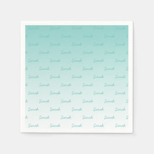 Serviette En Papier Nom simple modifiable Ombre de couleur modifiabl