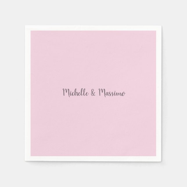 Serviette En Papier Noms de couple classiques professionnels uniques (Devant)
