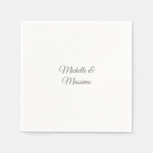 Serviette En Papier Noms de couple classiques professionnels uniques