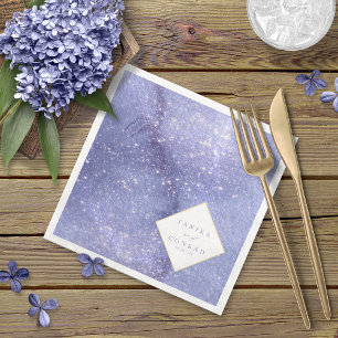 Serviette En Papier Noms de l'aquarelle du mariage Peri ID954