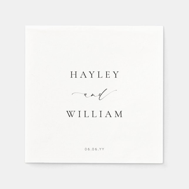 Serviette En Papier Noms de mariage Ellesmere (Devant)