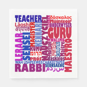 Serviette En Papier Noms des enseignants
