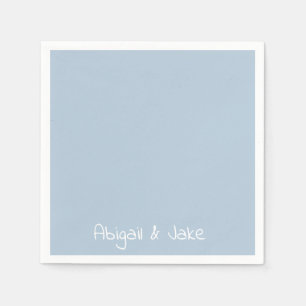 Serviette En Papier Noms personnalisés Sky Blue Cocktail