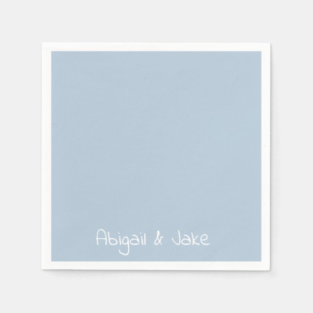 Serviette En Papier Noms personnalisés Sky Blue Cocktail (Devant)
