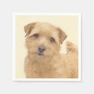 Serviette En Papier Norfolk Terrier Peinture - Art Chien original