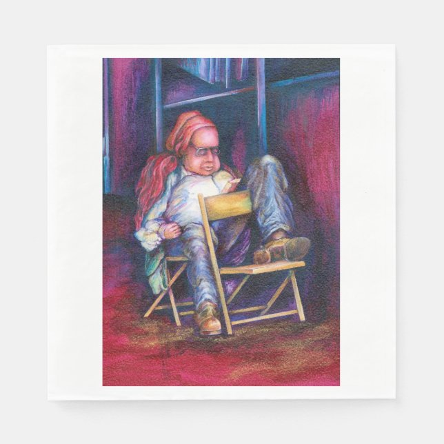 Serviette En Papier Norman préfère dessiner dans son sommeil (Devant)