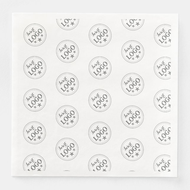 Serviette En Papier Norme élégante de nom et titre personnalisés (Devant)