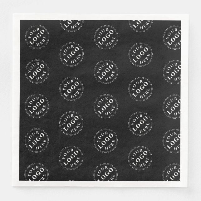 Serviette En Papier Norme élégante de nom personnalisé et de titre (Devant)