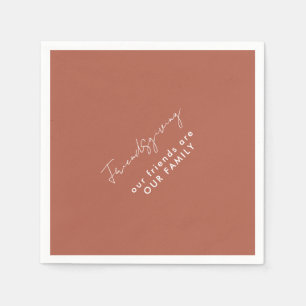 Serviette En Papier Nos amis sont notre famille Amical Cinnamon