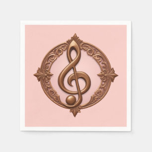 Serviette En Papier Note de clic de musique