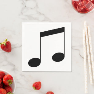 Serviette En Papier Note de poutre musicale,