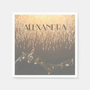 Serviette En Papier Note musicale Luxury scintillant confetti