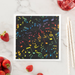Serviette En Papier Notes de musique 5