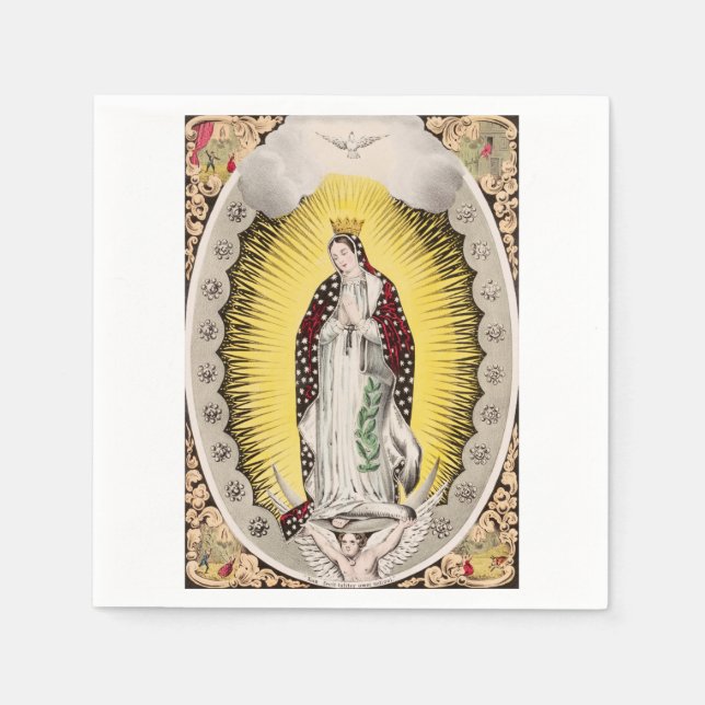 Serviette En Papier Notre-Dame de Guadalupe (Devant)