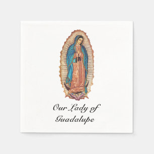 Serviette En Papier Notre-Dame de Guadalupe Tilma d'Art Fin