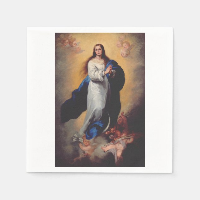 Serviette En Papier Notre-Dame de l'Immaculée Conception (Devant)
