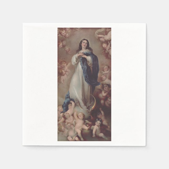 Serviette En Papier Notre-Dame de l'Immaculée Conception Art (Devant)