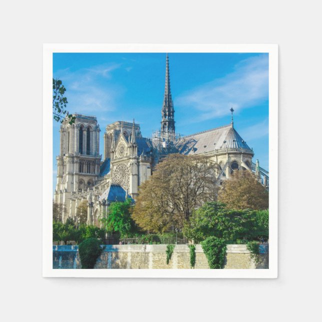 Serviette En Papier Notre Dame de Paris en France (Devant)